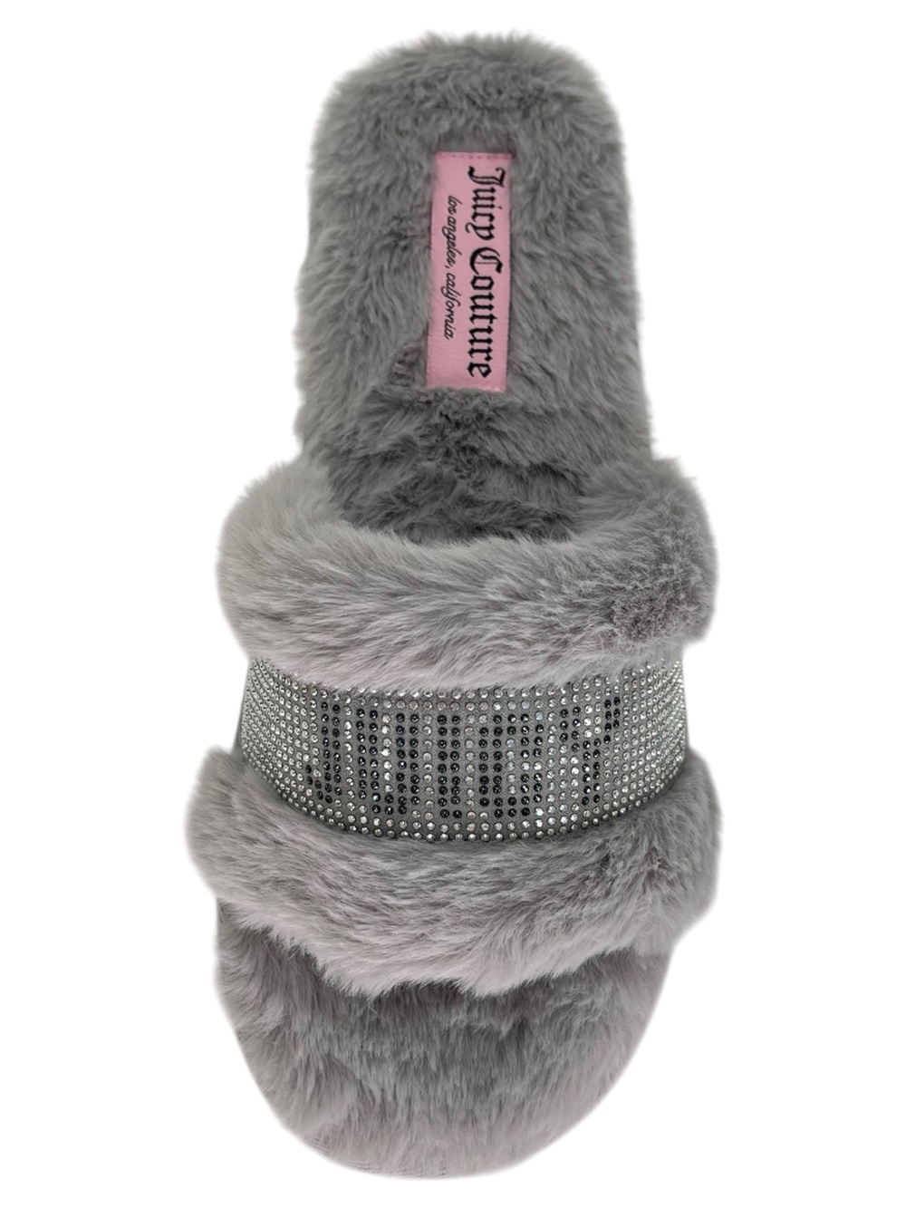 Juicy Couture Halo Grey Faux Fur Womens Sandals Size 10M - Picture 7 of 12